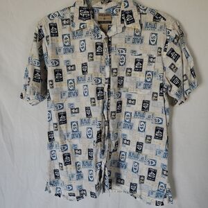 High Sierra White and Blue Casual Button Down Shirt